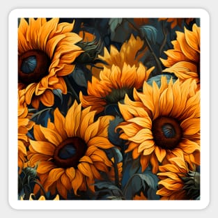 Sunflowers Pattern 3 Sticker